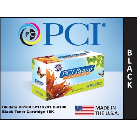 Pci Okidata 52113701 15K B6100 Series Black Toner Cartridge For